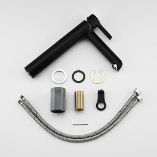 Смеситель для раковины Gappo G1003-16 чёрный/хром